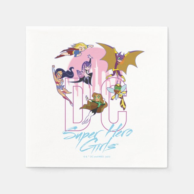DC Super Hero Girls Skyline Napkin (Front)