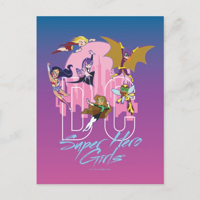 DC Super Hero Girls Skyline Postcard (Front)