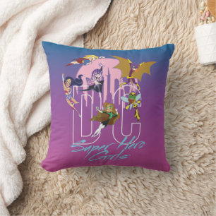 DC Super Hero Girls Skyline Throw Pillow