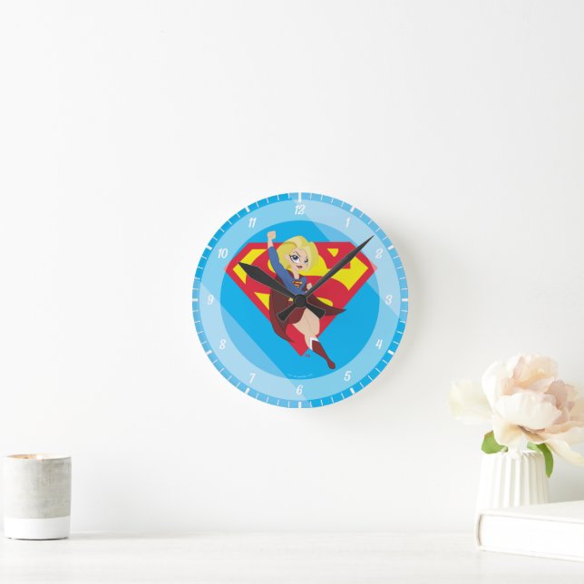 DC Super Hero Girls Supergirl Round Clock (Home)