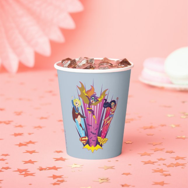 DC Super Hero Girls Trio Paper Cups (Insitu)