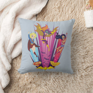 DC Super Hero Girls Trio Throw Pillow