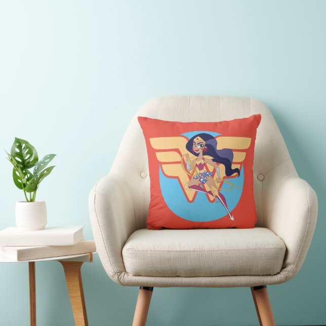 DC Super Hero Girls Wonder Woman Throw Pillow (Chair)