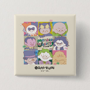 DC Super-Villain Menace To Society Club Graphic 2 Inch Square Button