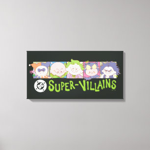 DC Super-Villains Cartoon Lineup Canvas Print