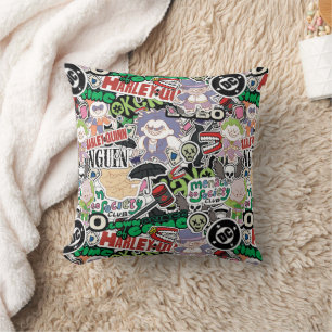 DC Super-Villains Cartoon Pattern Throw Pillow