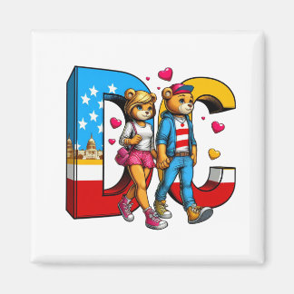 DC Teddy Bear's In Love Magnet