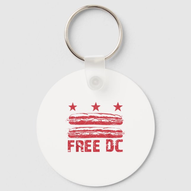 Dc The Sandwich Guy Free Dc, Dc Flag Sub Sandwiche Keychain (Front)