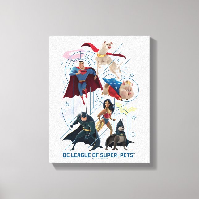 DC Trinity Heroes & Super-Pets Canvas Print (Front)