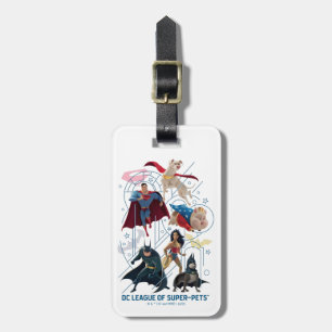 DC Trinity Heroes & Super-Pets Luggage Tag