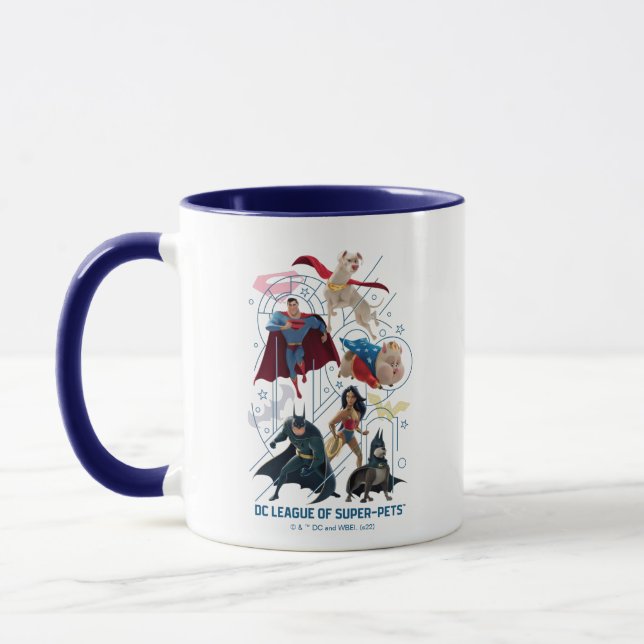 DC Trinity Heroes & Super-Pets Mug (Left)