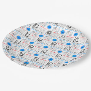 DCA, Washington DC Travel The World By Air Pattern Paper Plate