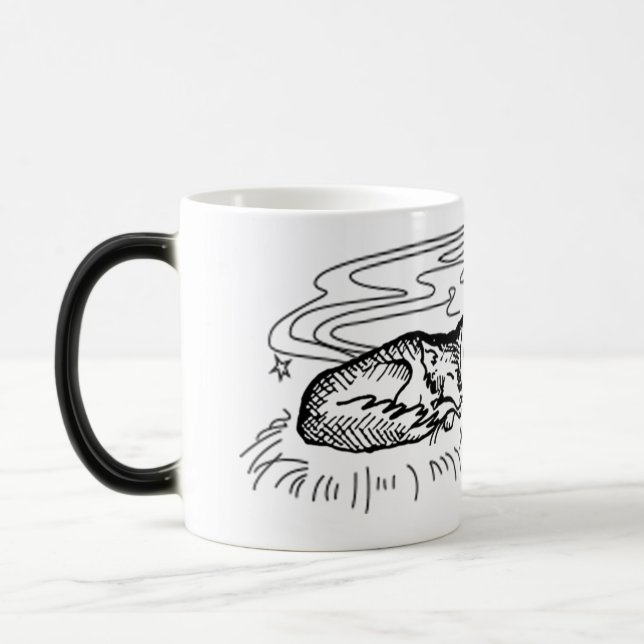 DCK Classic Sleeping Dogs Design Magic Mug (Left)