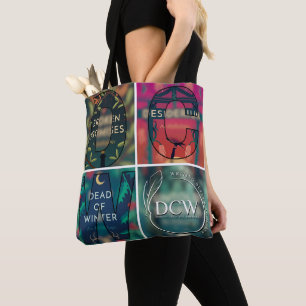 DCW on unfocused covers background Tote Bag