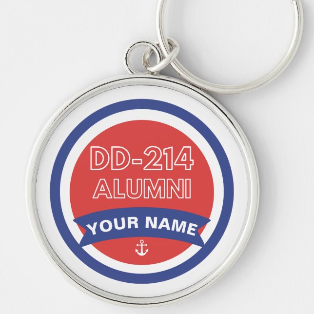 DD-214 Alumni Navy Retirement Keychain (Front)