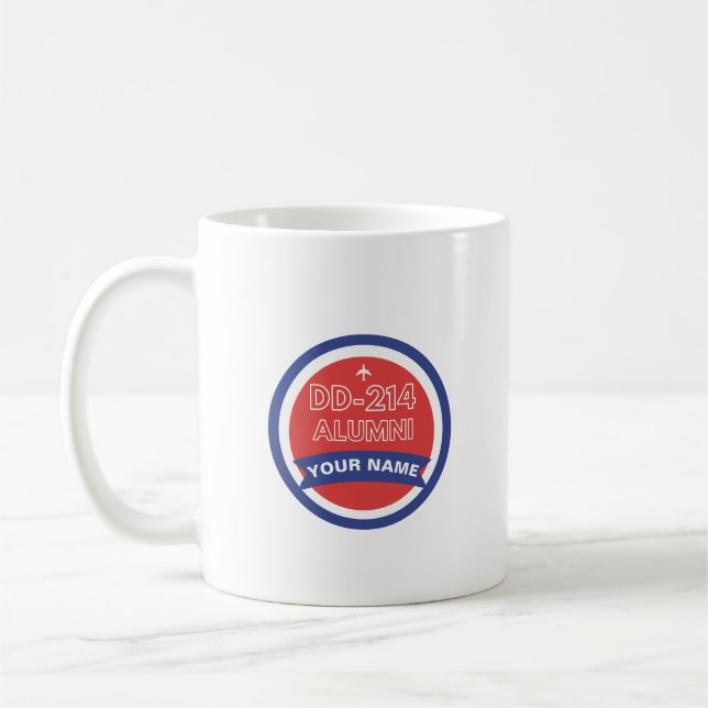 DD-214 Alumni Personalized Airforce Retirement  Coffee Mug (Left)