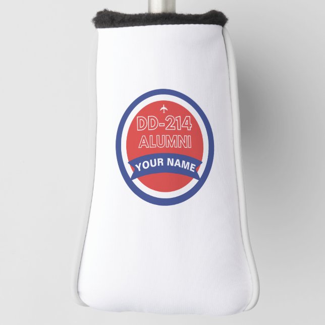 DD-214 Alumni Personalized Airforce Retirement  Golf Head Cover (Rotate 90)