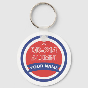 DD-214 Alumni Personalized Airforce Retirement  Keychain