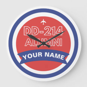 DD-214 Alumni Personalized Airforce Retirement Large Clock