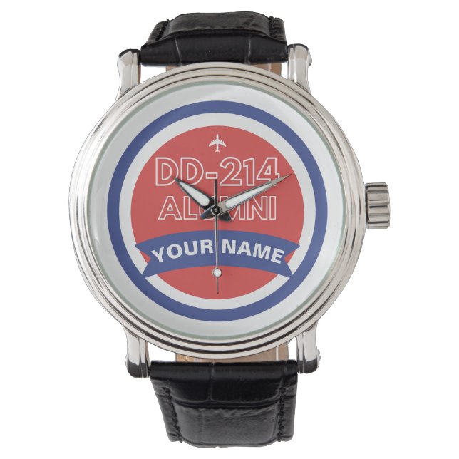 DD-214 Alumni Personalized Airforce Retirement  Watch (Front)