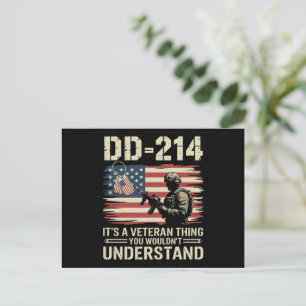 DD-214 Its A Veteran Thing You Wouldn't Understand Postcard