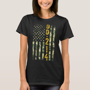 Dd 214 Us Alumni American Flag Vintage Comoflag Ve T-Shirt