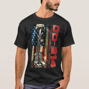 Dd 214 Us Alumni Usa American Flag Vintage Patriot T-Shirt
