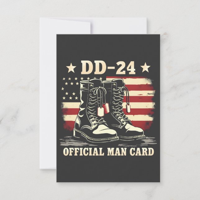 DD 24 Carte d'homme officielle Drapeau de la journ (Devant)