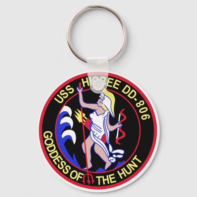 DD-806 USS HIGBEE Destroyer Ship Military Patch Keychain (Front)
