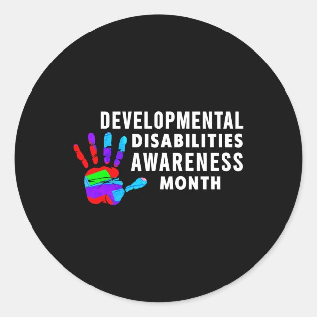 DD Awareness - Developmental Disabilities Awarenes Classic Round Sticker (Front)