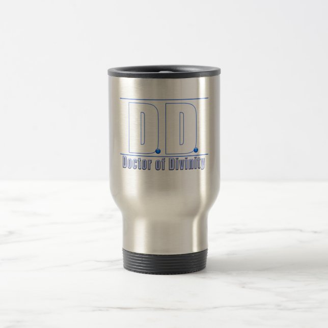 DD Doctor of Divinity Acronym LOGO Travel Mug (Center)