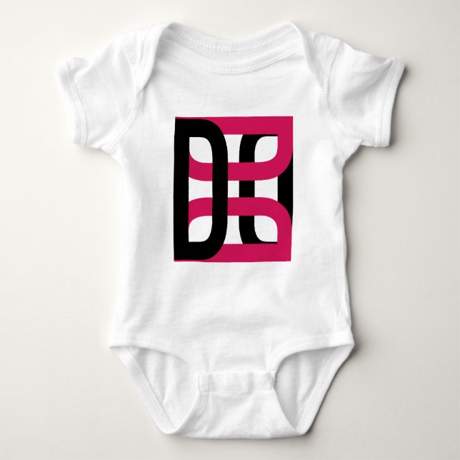 DD Logo Magenta Baby Bodysuit (Front)