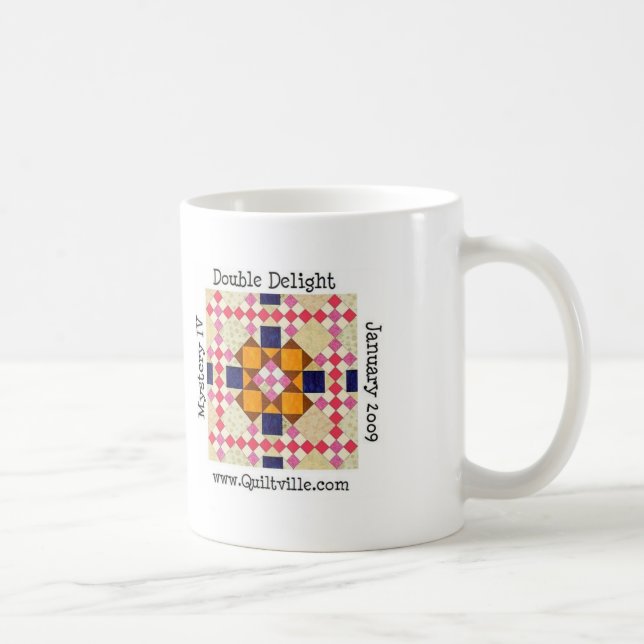 DD mug, I'd rather be quilting with Bonnie! Coffee Mug (Right)