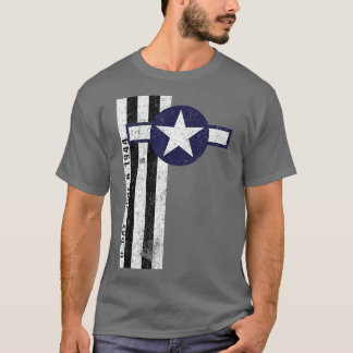 DDay Normandy Invasion Stripes  Air Corps Roundel  T-Shirt