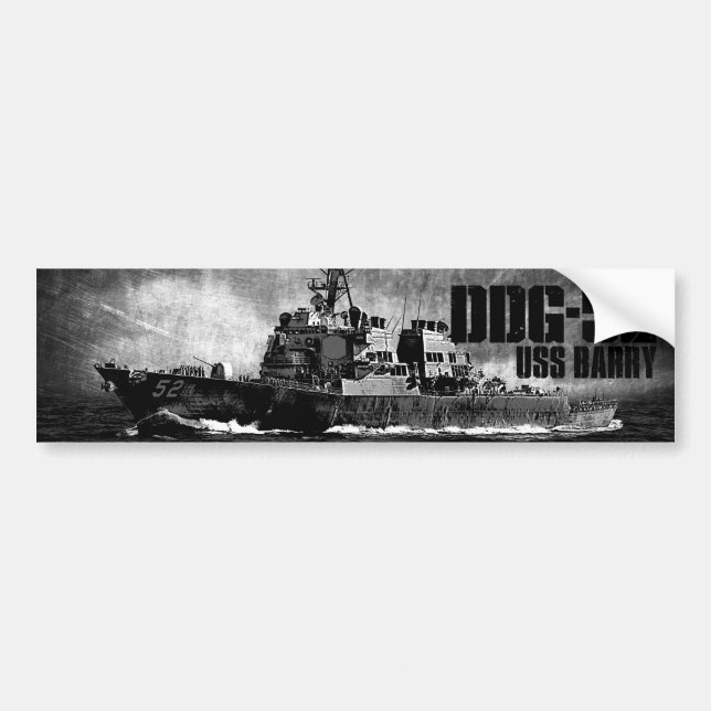 DDG-52 Barry Bumper Sticker (Front)