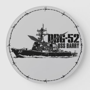 DDG-52 Barry Round (Large) Wall Clock