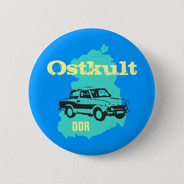 DDR Design Trabbi 2 Inch Round Button (Front)