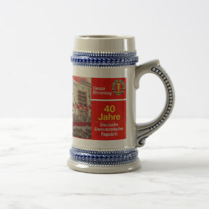 DDR east german 40 years Beer Stein