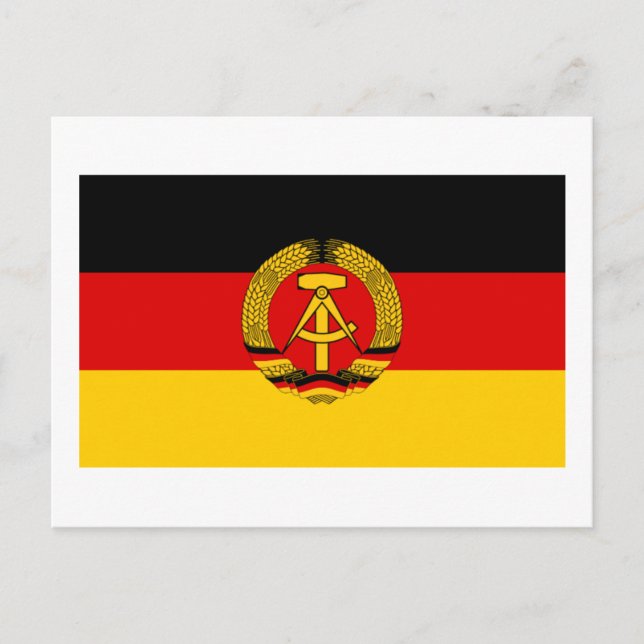 DDR German Democratic Republic Flag Postcard (Front)