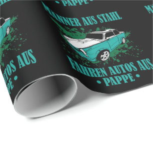 DDR. Trabi "Steel men, papp cars Wrapping Paper