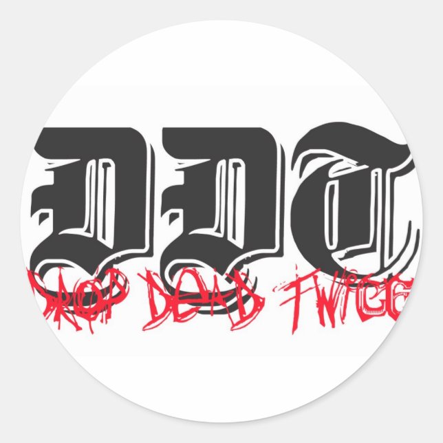DDT Logo Classic Round Sticker (Front)
