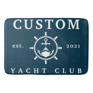 De Bain Nom personnalisé Yacht Club tapis, tapis personnal