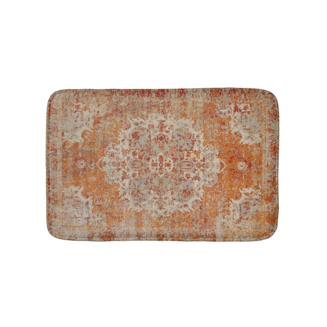 De Bain Tapis antique oriental orange (Devant)