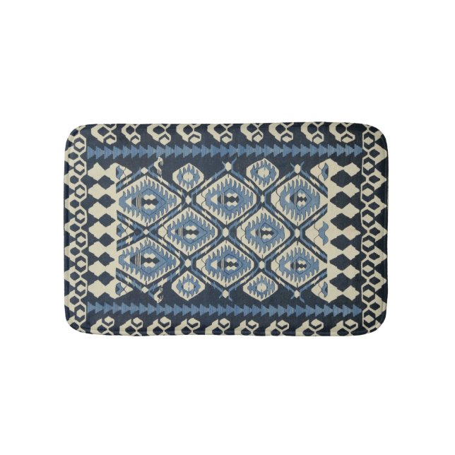 De Bain Tapis persan turc oriental bleu (Devant)