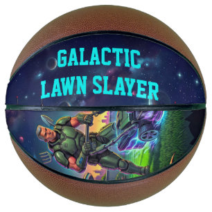 De Basket Astronaute Rétro Sci-Fi Pelouse Galactique Ballon 