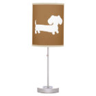 Lampe Brown + Dachshund blanc
