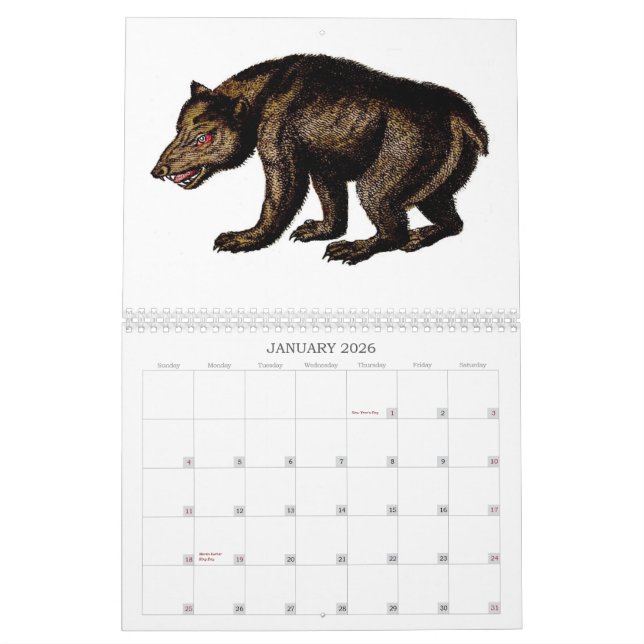 De calendrier animal étrange - 2013 (Jan 2026)