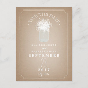 De carte de grange de pot de maçon du souffle du