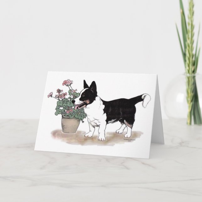 ~ de carte pour notes de corgi de Gallois de (Devant)
