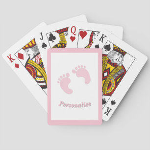 De Cartes Empreintes bébé Fille bébé Baby shower rose Jeu